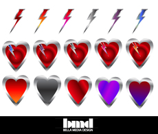 Icons - Hearts and Bolts 