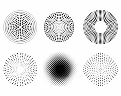 Here are a few vector dotted patterns and a half tone pattern for you to ...