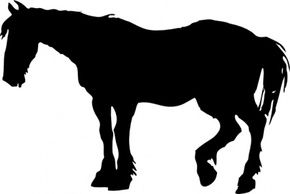 Animals - Horse Silhouette clip art 