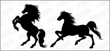 Horse silhouette vector material-2