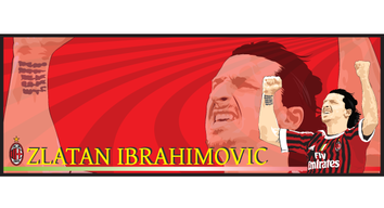 Ibrahimovic Milan Vector Image