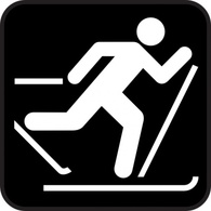 Sports - Ice Skiing Map Sign clip art 