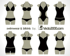 Illustration vector of swimwear and bikinis Preview
