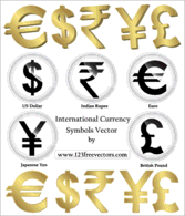 Elements - International Currency Symbols Vector 