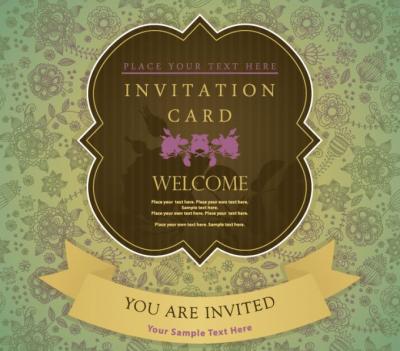 Holiday & Seasonal - Invitation Card Vector 