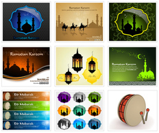 Abstract - Islamic Greeting Card Template For Ramadan Kareem Or Eidilfitr 