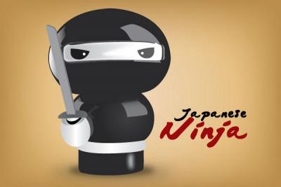 Japanese Ninja Vector Preview