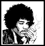 Jimmy Hendrix Vector Portrait Preview