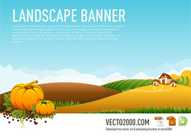 Landscape Banner Vector Illustration