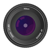 Lens Vector Nikon AF NIKKOR 50mm f/1.8D Preview