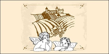 Line drawing Cupid and Eros Manor vector material Preview