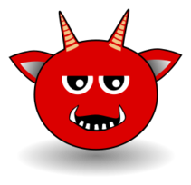 Little Red Devil Head Cartoon Preview