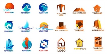 Logo template vector material