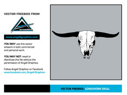 Animals - Longhorn Skull Vector 