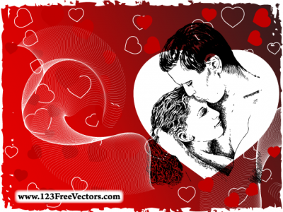 Love Couple Vector Image Preview