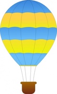 Maidis Horizontal Striped Hot Air Balloons clip art Preview