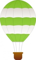 Objects - Maidis Horizontal Striped Hot Air Balloons clip art 