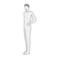 Male body silhouette - side Preview
