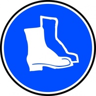 Mandatory Feet Protection Hard Boots clip art Preview