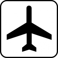Transportation - Map Symbol Plane clip art 