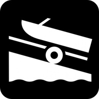 Signs & Symbols - Map Symbols Boat Trailer clip art 