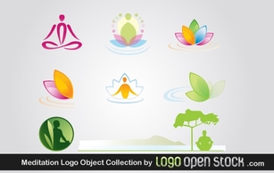 Meditation Logo Object Collection Preview