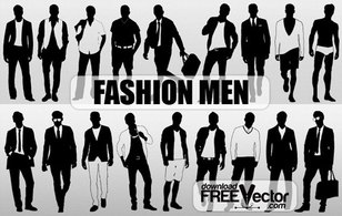 Men Fashion Silhouette Vector Free Preview