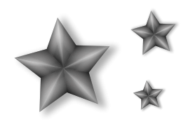 Metal Stars with Transparency Preview