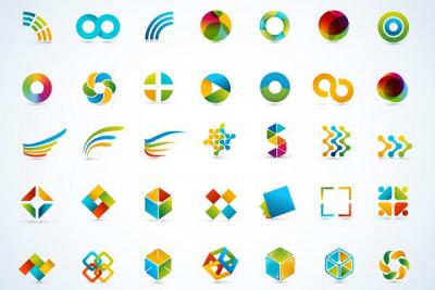Modern Abstract Logo Objects Vector