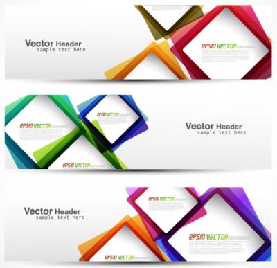 Modern Headers Banners Vector Preview
