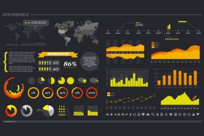Modern Infographic Design Kit Vector Preview