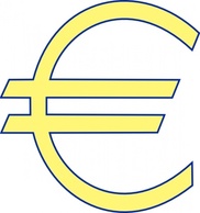 Monetary Euro Symbol clip art Preview