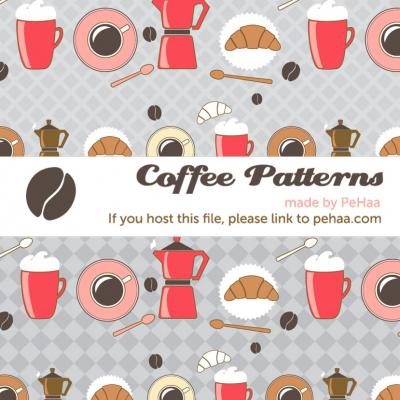 Morning Coffee Free Illustrator Patterns Preview