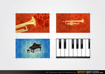 Music Business Card Vector Set Preview