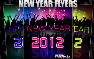 New Year Flyer in vector.