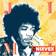 NixVex Jimi Hendrix Free Vector Preview