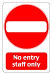 No Entry Vector Sign