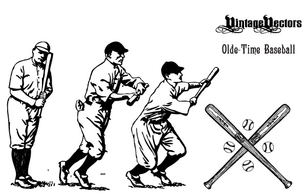 Olde-Time Baseball Vectors Preview