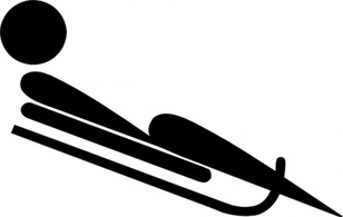 Sports - Olympic Sports Luge Pictogram clip art 