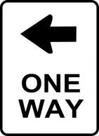 Transportation - One Way Traffic Sign clip art 