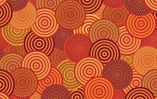Patterns - Orange Red Circle Background 