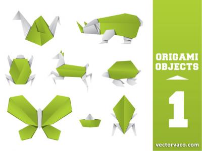 Origami Animal Vector Preview