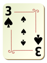 Ornamental deck: 3 of spades
