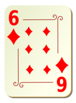Ornamental deck: 6 of diamonds