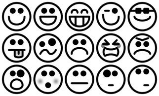 Outline Smiley Icons clip art