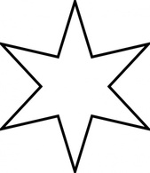 Outline Star White Stars Estrella Six Hollow Hexa Preview