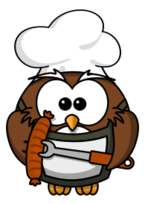 Owl with sausage Preview