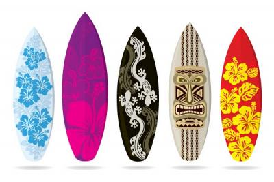 Patterned Surfboards Vector Preview