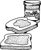 Peanut Butter And Jelly Sandwich clip art Preview