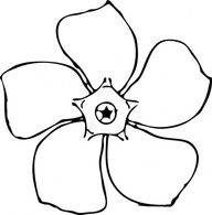 Periwinkle Flower Top View clip art